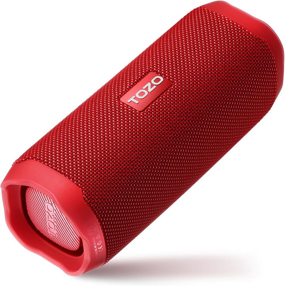 TOZO Tragbarer 25 Std Stereo Sound Bluetooth-Lautsprecher (mit Dual Treibern Tiefer Bass,App Steuerung, Wasserdicht Kabelloser) von TOZO