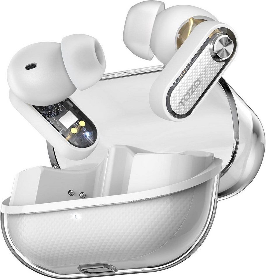 TOZO mit Dual-Mikrofone ENC AI Klarer Anruf, 35 Std Spielzeit, APP, BT 5.4 In-Ear-Kopfhörer (Reduziert Umgebungsgeräusche um bis zu 38dB für ungestörten Musikgenuss. Der Transparenzmodus ermöglicht es Ihnen, Ihre Umgebung zu hören, ohne die Kopfhörer abzunehmen., Bluetooth Kopfhörer Active Noise Cancelling Dual-Mikrofone ENC AI) von TOZO