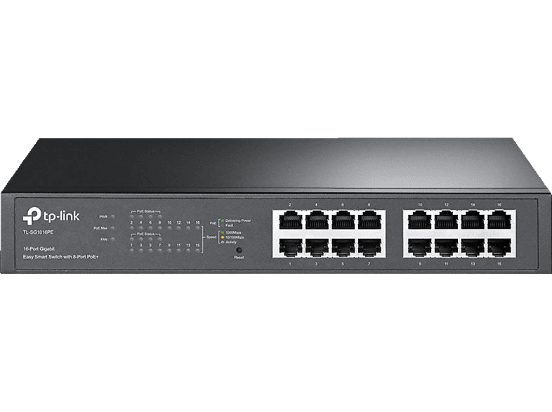 TP-LINK TL-SG1016PE 16-Port-Gigabit-Easy-Smart-PoE Switch TP-LINK TL-SG1016PE 16-Port-Gigabit-Easy-Smart-PoE Switch von TP-LINK