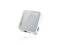 TP-Link TL-MR3020, Wi-Fi 4 (802.11n), Einzelband (2,4GHz), Eingebauter Ethernet-Anschluss, 3G, Grau, Weiß, Tragbarer Router von TP-LINK
