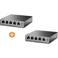 2x TP-LINK TL-SG1005P 5x Port Switch, Unmanaged, PoE von TP-Link