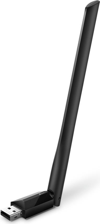 TP-LINK AC600 - Verkabelt - USB - WLAN - 600 Mbit/s - Schwarz (ARCHER T600U PLUS) von TP-Link