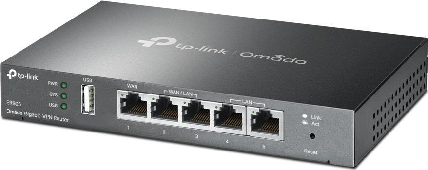 TP-LINK ER605 Omada Gigabit Multi-WAN VPN Router 1× Gigabit WAN 2× Gigabit WAN/LAN 2× Gigabit LAN 1x USB 2.0 VPN (ER605) von TP-Link