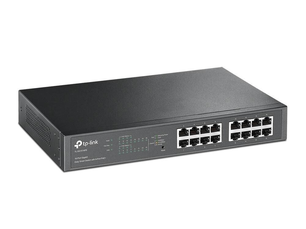 TP-LINK Easy-Smart TL-SG1016PE 16-Port-Gigabit-Switch mit 8 PoE+-Ports von TP-Link