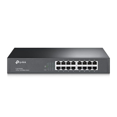 TP-LINK TL-SF1016DS 16x Port Switch Unmanaged 13-Zoll-Stahlgehäuse von TP-Link