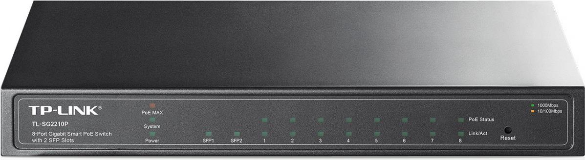 TP-LINK TL-SG2210P POE SMART SWITCH Multi-Layer/ LED: Gigabit/ Switch/ Management: SNMP/ 802.1p/ Portanzahl: 8 Z000527.jpg (TL-SG2210P) von TP-Link