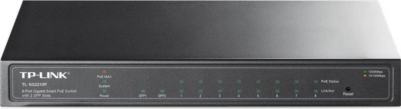 TP-LINK TL-SG2210P POE SMART SWITCH Multi-Layer/ LED: Gigabit/ Switch/ Management: SNMP/ 802.1p/ Portanzahl: 8 Z000527.jpg (TL-SG2210P) von TP-Link