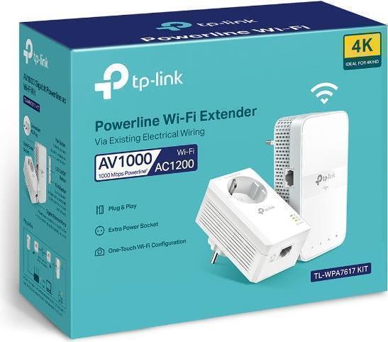 TP-LINK TL-WPA7619 KIT - 1000 Mbit/s - IEEE 1901,IEEE 802.3,IEEE 802.3ab,IEEE 802.3u - Gigabit Ethernet - Wi-Fi 5 (802.11ac) - 802.11a,802.11b,802.11g,Wi-Fi 4 (802.11n),Wi-Fi 5 (802.11ac) - HomePlug AV2 (TL-WPA7619 kit(DE)) von TP-Link