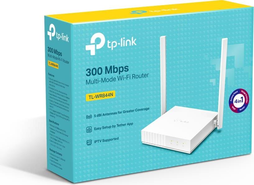 TP-LINK TL-WR844N WLAN-Router Einzelband (2,4GHz) Schnelles Ethernet Weiß (TL-WR844N) von TP-Link