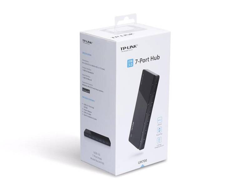 TP-LINK UH700 7-Port USB 3.0 Hub, schwarz von TP-Link