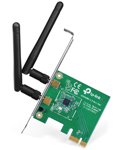 TP-Link 300 Mbps Wireless N PCI Express Adapter, PCIe Network Interface Card for Desktop, Low-Profile Bracket Included, Supports Windows 10/8.1/8/7 & Linux,Black (TL-WN881ND) von TP-Link