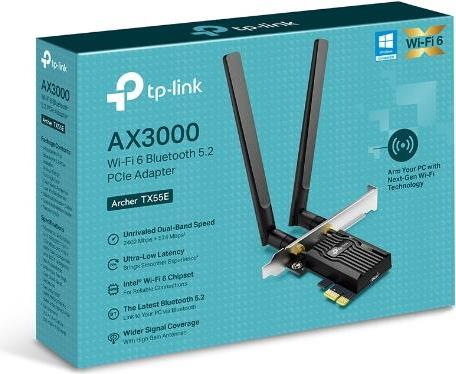 TP-Link ARCHER TX55E Netzwerkkarte WLAN / Bluetooth 2402 Mbit/s (Archer TX55E) von TP-Link