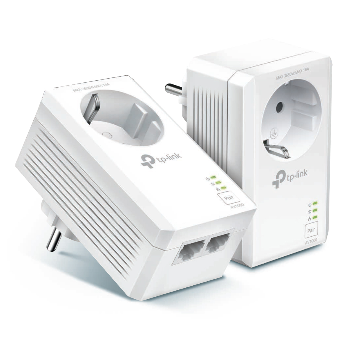 TP-Link AV1000 2-Port Gigabit Powerline Set mit Steckdosen 2 x Adapter, bis zu 1.000 Mbit/s, Homeplug AV2 Standard, Plug & Play von TP-Link