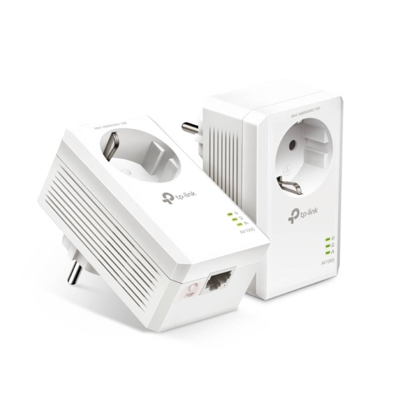 TP-Link AV1000 Gigabit Powerline Set mit Steckdosen 2x Adapter, bis zu 1.000 Mbit/s, Homeplug AV2, 1x Gigabit Ethernet von TP-Link