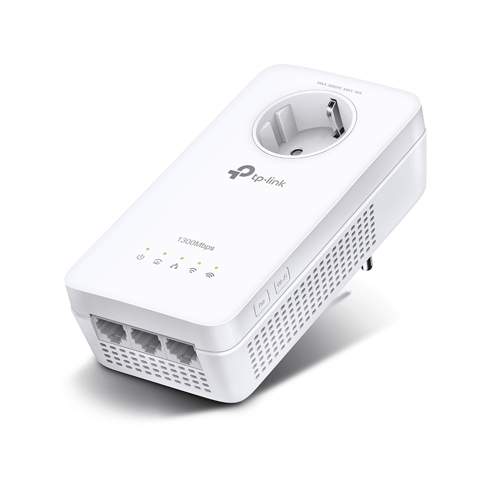 TP-Link AV1300 Gigabit Powerline WLAN Extender 2x Adapter, bis zu 1300 Mbit/s, WLAN AC 867 (5 GHz) + 300 Mbit/s (2,4 GHz), 3x Gigabit LAN von TP-Link
