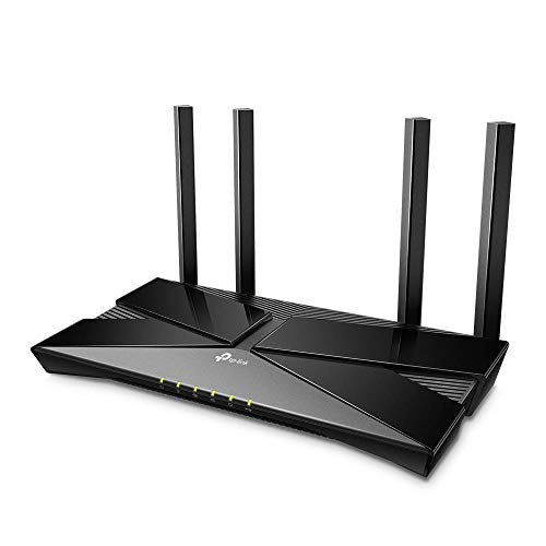 TP-Link Archer AX20 Wi-Fi 6 WLAN Router (1201 Mbit/s 5 GHz, 574 Mbit/s 2,4 GHz, 4 × Gigabit LAN-Ports, 1×USB 2.0 Port, WPA3, kompatibel mit Alexa, Tether APP), schwarz von TP-Link