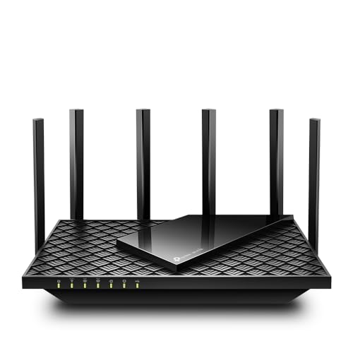 TP-Link Archer AXE75 Wi-Fi 6E WLAN Router (5400 Mbit/s Tri-Band, 4 × Gigabit LAN-Ports, 1 × USB 3.0 Port, WPA3, HomeCare,kompatibel mit Alexa, Tether APP), schwarz von TP-Link