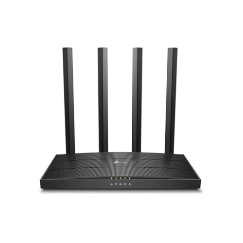 TP-Link Archer C6 Dualband Gigabit WLAN-Router (867Mbit/s 5GHz + 300Mbit/s 2,4GHz, 4 Gigabit LAN-Port, MU-MIMO, IPTV, Unterstützt keine DSL-Funktion von TP-Link