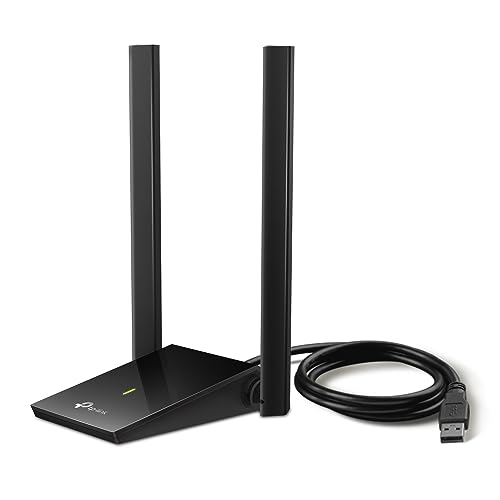 TP-Link Archer T4U Plus AC1300 Dual-High-Gain-Antennen WLAN-USB-Adapter(400Mpit/s auf 2,4 GHz Band und 867Mbit/s auf 5 GHz Band, USB 3.0 Port, Dual High-Gain-Antennen, MU-MIMO) Schwarz von TP-Link