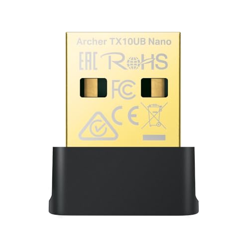 TP-Link Archer TX10UB Nano WLAN Buletooth Adapter Für PC, Wi-Fi 6 AX900 Dual Band WLAN Stick, Bluetooth 5.3, Nano Größe, WPA3, MU-MIMO, nur Kompatibel mit Windows 11/10 TP-Link Archer TX10UB Nano WLAN Buletooth Adapter Für PC, Wi-Fi 6 AX900 Dual Band WLAN Stick, Bluetooth 5.3, Nano Größe, WPA3, MU-MIMO, nur Kompatibel mit Windows 11/10 von TP-Link