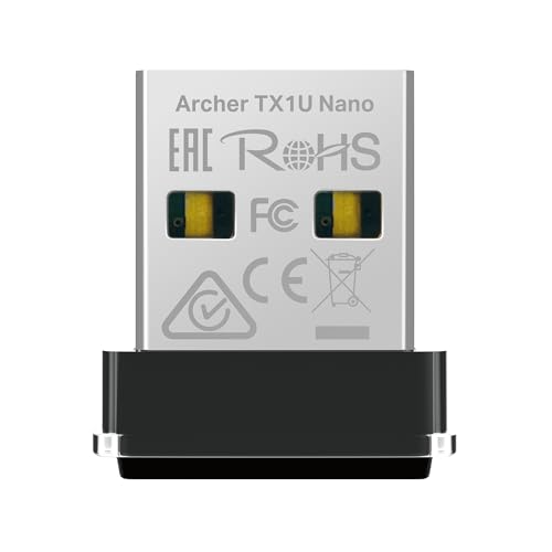 TP-Link Archer TX1U Nano WLAN Adapter für PC, Wi-Fi 6 AX300 WLAN-Stick, Plug & Play, Nano-Größe, MU-MIMO, Access-Point-Modus, kompatibel mit Windows und Linux TP-Link Archer TX1U Nano WLAN Adapter für PC, Wi-Fi 6 AX300 WLAN-Stick, Plug & Play, Nano-Größe, MU-MIMO, Access-Point-Modus, kompatibel mit Windows und Linux von TP-Link