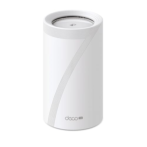 TP-Link Deco BE65-5G LTE WLAN Router, 5G Router SIM-Karte, 𝐓𝐫𝐢-𝐁𝐚𝐧𝐝 𝐖𝐢𝐅𝐢 𝟕, 3× 2,5 Gbit/s-Ports, 320-MHz-Kanäle, Nur APP verwaltet, Keine Webverwaltungsseite von TP-Link