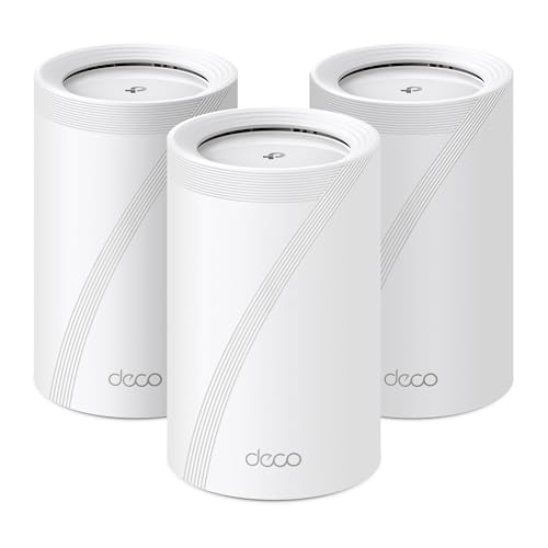 TP-Link Deco BE65 Wi-Fi 7 Mesh WLAN Set(3 Pack), Tri-Band 5760 Mbit/s (6 GHz) + 2880 Mbit/s (5 GHz) + 574 Mbit/s (2,4 GHz), 6 Streams, 4× 2,5G Ports, 1× USB 3.0 von TP-Link