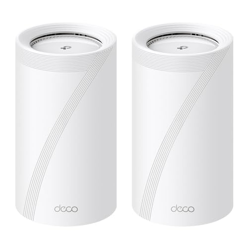 TP-Link Deco BE85 Wi-Fi 7 Mesh WLAN-Set, BE19000 Tri-Band-Router und Repeater (10 Gbit/s Ethernet/Glasfaser-Port, 19 Gbps Wi-Fi-Geschwindigkeit, WPA3, 320 MHz Kanäle, 6 GHz) von TP-Link