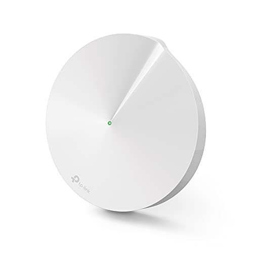 TP-Link Deco M9 Plus Mesh WLAN Router AC2200 Triband WLAN-Heimnetz-Komplettlösung (Abdeckung bis zu 200m², passt in jeder Art von Zuhause, 2x Gigabit Ports, 1pack) weiß von TP-Link