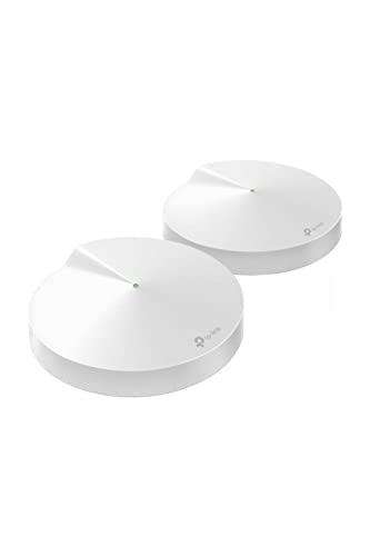 TP-Link Deco M9 Plus Mesh WLAN Router AC2200 Triband WLAN-Heimnetz-Komplettlösung (Abdeckung bis zu 420m², passt in jeder Art von Zuhause, 2x Gigabit Ports, 2pack) weiß von TP-Link