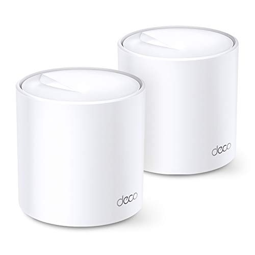 TP-Link Deco X20 Mesh WLAN Set (2 Pack), Wi-Fi 6 AX1800 Dual Band Router & Repeater, 2x Gigabit Ports für jede Einheit, empfohlen für Häuser mit 3-4 Schlafzimmern, Umfassender Jugendschutz, WPA3 von TP-Link