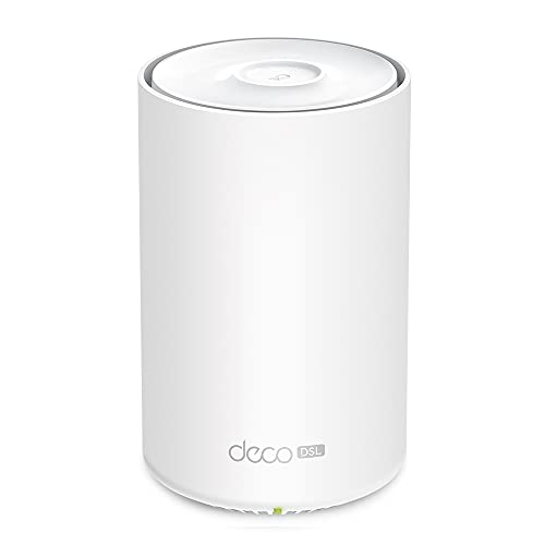 TP-Link Deco X50-DSL AX Modem Router, Mesh Wi-Fi 6 Dual-Band AX3000Mbps, VDSL2 Profil 35b bis zu 350Mbps, 4 Gigabit Ethernet-Ports, MU-MIMO, HomeShield, QoS, Kompatibel mit Alexa von TP-Link