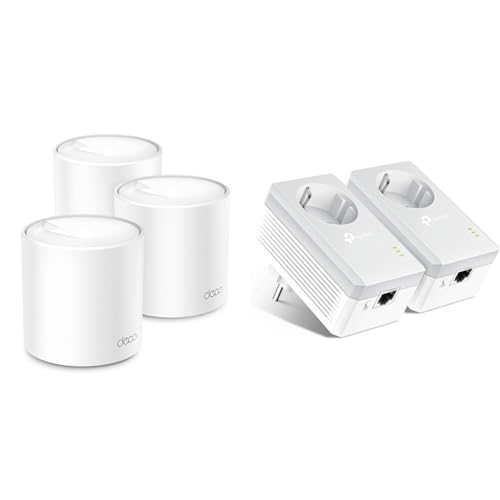 TP-Link Deco X50 Mesh WLAN Set (3 Pack) & Powerline Adapter Set TL-PA4010P KIT(600Mbit/s von TP-Link