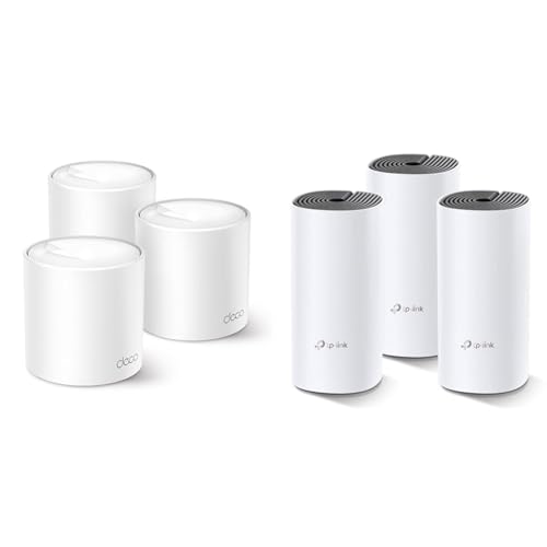 TP-Link Deco X50 Mesh WLAN Set 3 Pack & Deco M4 Mesh WLAN Set 3er Pack, AC1200 Dual Band Router & Repeater von TP-Link
