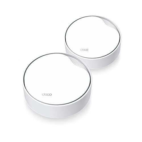 TP-Link Deco X50-PoE Wi-Fi 6 Mesh WLAN Set(2 Pack), AX3000 Dualband Router &Repeater(Unterstützt PoE und DC-Stromversorgung, 2.5Gbps Port, Reichweite bis zu 420m²,WPA3, ideal für große Häus) weiß von TP-Link