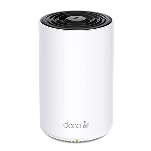 TP-Link Deco XE75 Pro Mesh WLAN Set (1 Pack), Wi-Fi 6E AXE5400 Tri-Band Router & Repeater, 1× 2.5G Port + 2× 1G Ports, Zusatzeinheit, empfohlen für Häuser mit 1-2 Schlafzimmern, WPA3 von TP-Link