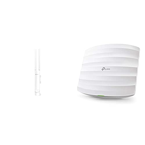 TP-Link EAP225 Outdoor AC1200 Gigabit WLAN Access Point Für Garten weiß & EAP225 AC1350 WLAN Access Point (Dualband 1350 Mbit/s mit MU-MIMO, Omada SDN, professionelles Mesh WLAN) weiß von TP-Link
