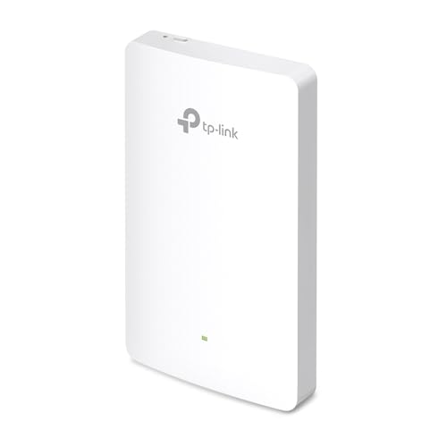 TP-Link EAP615-Wall AX1800 Dual-Band Wi-Fi 6 Accesspoint, 4 Gigabit-Ports, 802.3af/at PoE, Ein Anschluss unterstützt PoE OUT (max. 13 W), Omada SDN von TP-Link