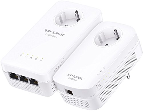 TP-Link Gigabit WLAN WiFi Powerline Adapter Set mit Steckdose AV1300 AC1350 TL-WPA8630P KIT (ideal für Media-Streaming, Wifi Clone, MU-MIMO, App Steuerung, 4 Gigabit Ports, Plug & Play, AP Modus) weiß von TP-Link