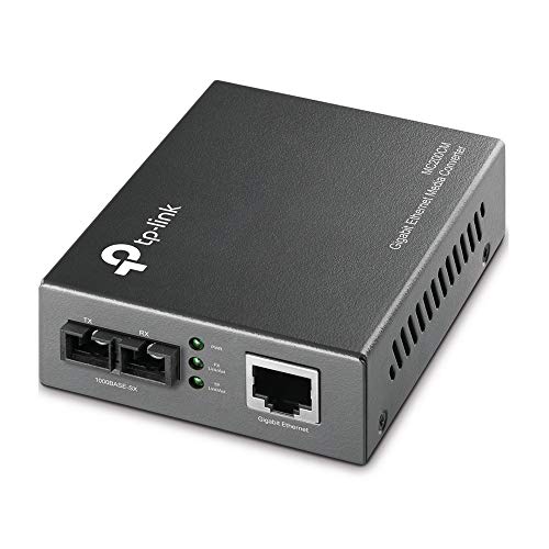 TP-Link MC200CM Gigabit-Ethernet-Medienkonverter, 2 SC-Glasfaseranschlüsse, 1 RJ45-Anschluss, Multimode Faser, Übertragungsdistanz 550m von TP-Link
