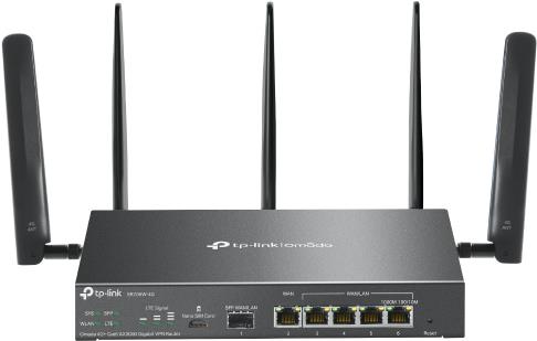TP-Link Omada ER706W-4G V1 - Wireless Router - WWAN 5-Port-Switch - 1GbE - WAN-Ports: 6 - Wi-Fi 6 - Dual-Band - 4G - wandmontierbar (ER706W-4G) von TP-Link