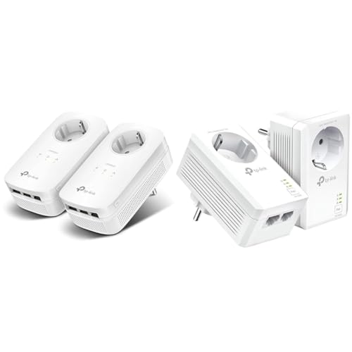 TP-Link Powerline Adapter Set TL-PA8030P KIT & Powerline Adapter Set TL-PA7027P KIT(mit Steckdose, 2X Gigabit-Port, Plug&Play, Kompatibel mit Allen HomePlug AV/AV2 Powerline Adaptern, ohne WLAN) TP-Link Powerline Adapter Set TL-PA8030P KIT & Powerline Adapter Set TL-PA7027P KIT(mit Steckdose, 2X Gigabit-Port, Plug&Play, Kompatibel mit Allen HomePlug AV/AV2 Powerline Adaptern, ohne WLAN) von TP-Link