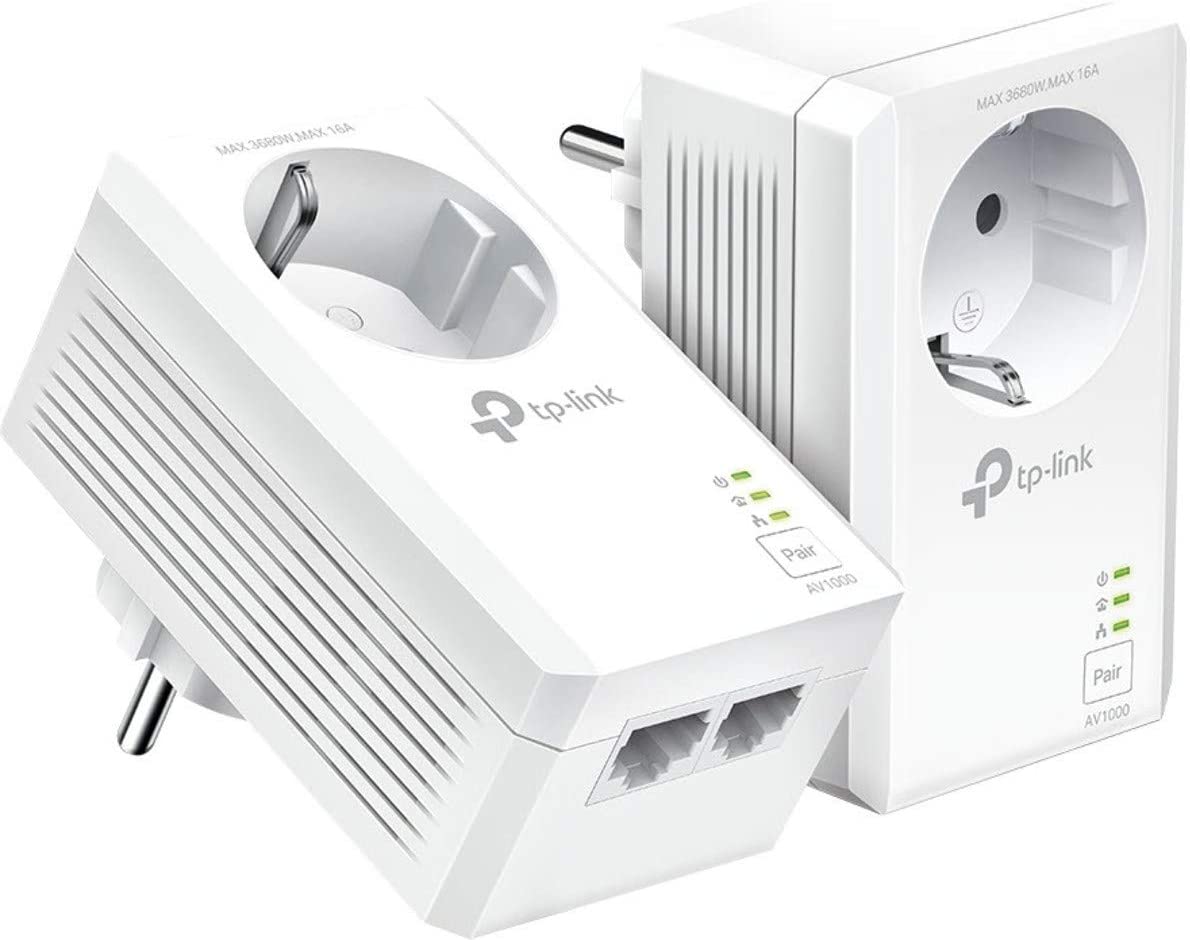 TP-Link Powerline TL-PA7027P - V1 - Starter Kit - Bridge - GigE, HomePlug AV (HPAV), HomePlug AV (HPAV) 2.0, IEEE 1901 - an Wandsteckdose anschließbar (Packung mit 2) von TP-Link