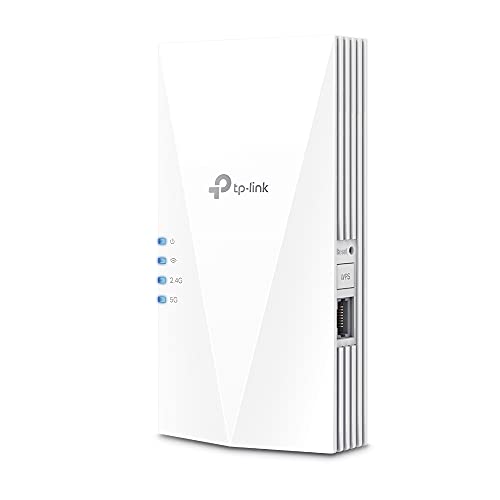 TP-Link RE600X WiFi 6 WLAN Verstärker Repeater AX1800(Dualband 1201MBit/s 5GHz + 574MBit/s 2,4GHz, MU-MIMO, Gigabit Port, maxiamle Abdeckung, kompatibel zu allen WLAN Routern)weiß von TP-Link