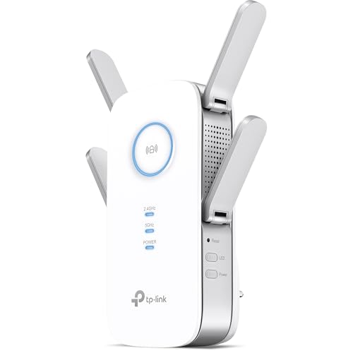 TP-Link RE655 WLAN Verstärker Repeater AC2600 (Dual-WLAN AC + N, 1733 MBit/s 5GHz + 800MBit/s 2,4GHz, Gigabit-LAN-Port, App Steuerung, maximale Abdeckung, kompatibel zu allen WLAN Geräten) von TP-Link