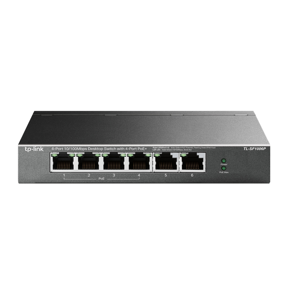 TP-Link SF1006P Unmanaged Switch 6x Fast Ethernet, 4x PoE+, 67W von TP-Link