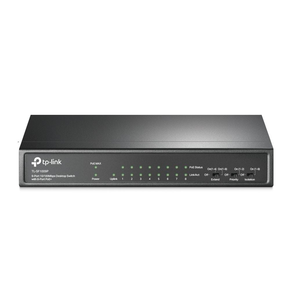 TP-Link SF1009P Unmanaged Switch 9x Fast Ethernet, 8x PoE+, 65W von TP-Link