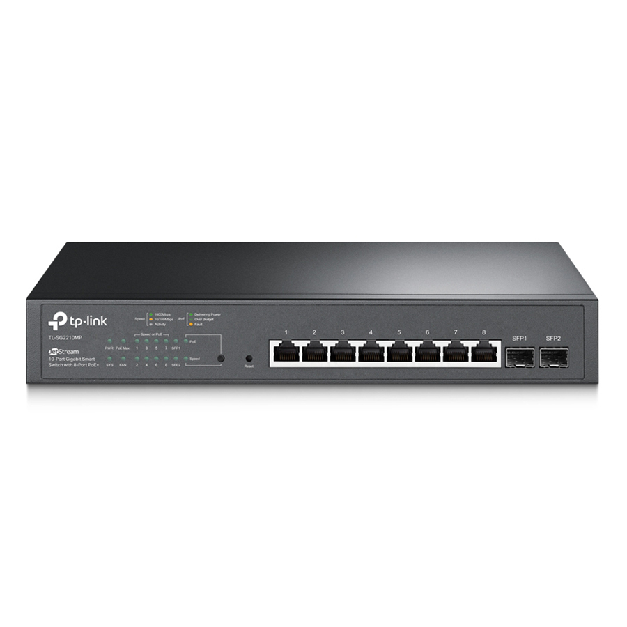 TP-Link SG2210MP JetStream Smart Switch 8x Gigabit Ethernet PoE+, 116W, 2x SFP TP-Link SG2210MP JetStream Smart Switch 8x Gigabit Ethernet PoE+, 116W, 2x SFP von TP-Link