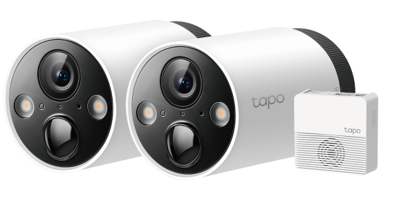 TP-Link Smart Wire-Free Security Camera, 2 Camera SystemSPEC: 2 ? Tapo C420, 1 ? Tapo H200, 2K+(2560x1440), 2.4 GHz, 5200mAh rechargable lithium-ion battery, Sub-1GHzFEATURE: 180days battery life, Full-color vision, Smart Detection and Notifications (people, pe (TAPO C420S2) von TP-Link