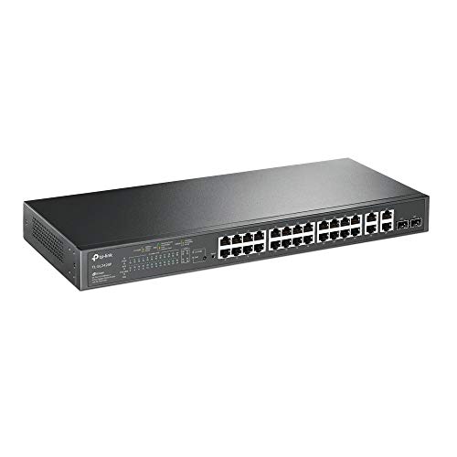 TP-Link T1500-28PCT verwaltet L2 Fast Ethernet (10/100) Schwarz 1U Unterstützung Power Over Ethernet (Poe) von TP-Link